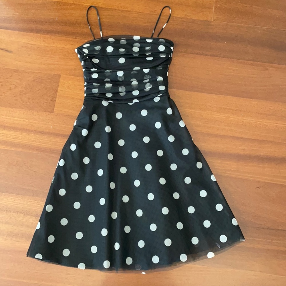 Polkadot a line BCBG Dress